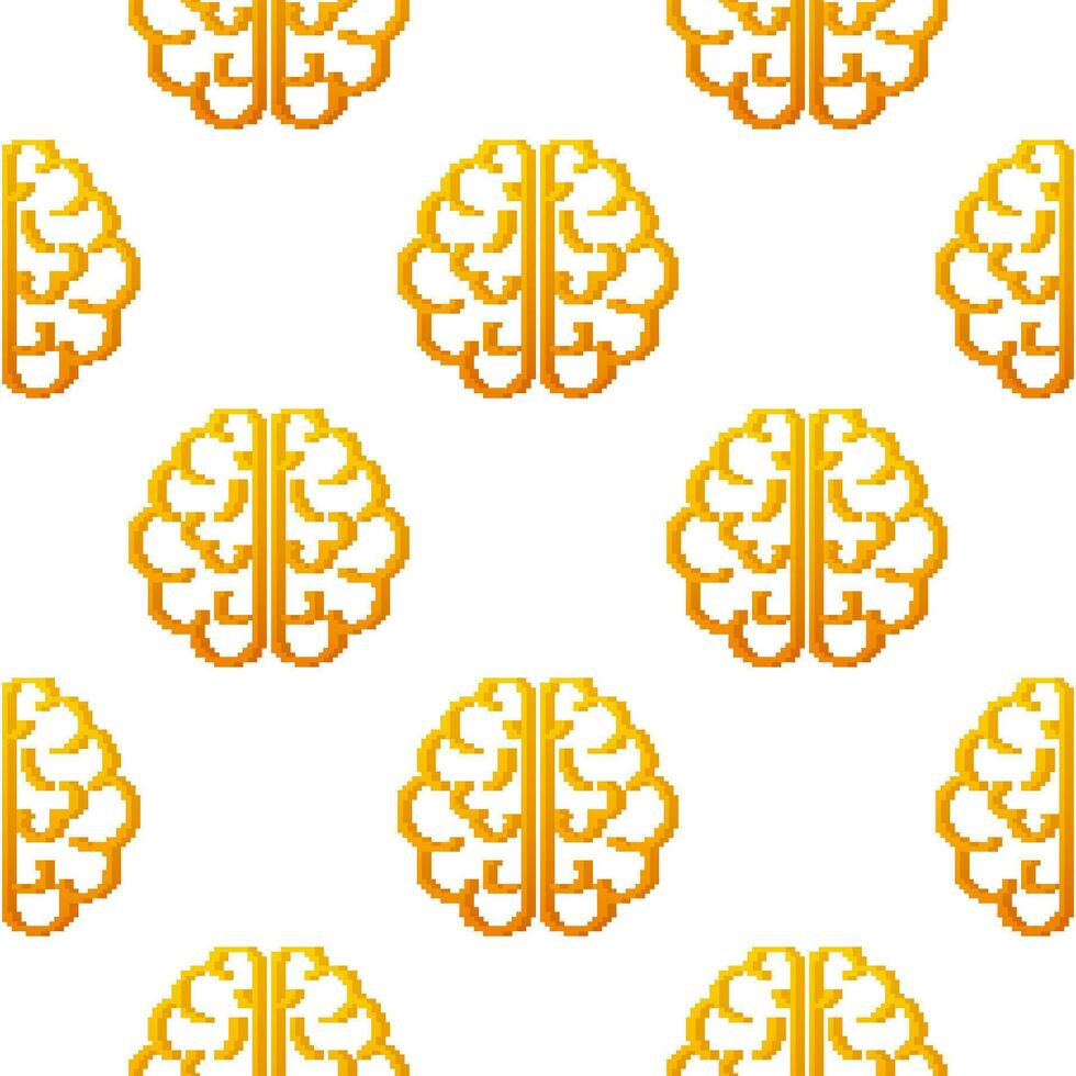 Human brain pattern. Thinking process, brainstorming, good idea, brain activity. Vector stock illustration
