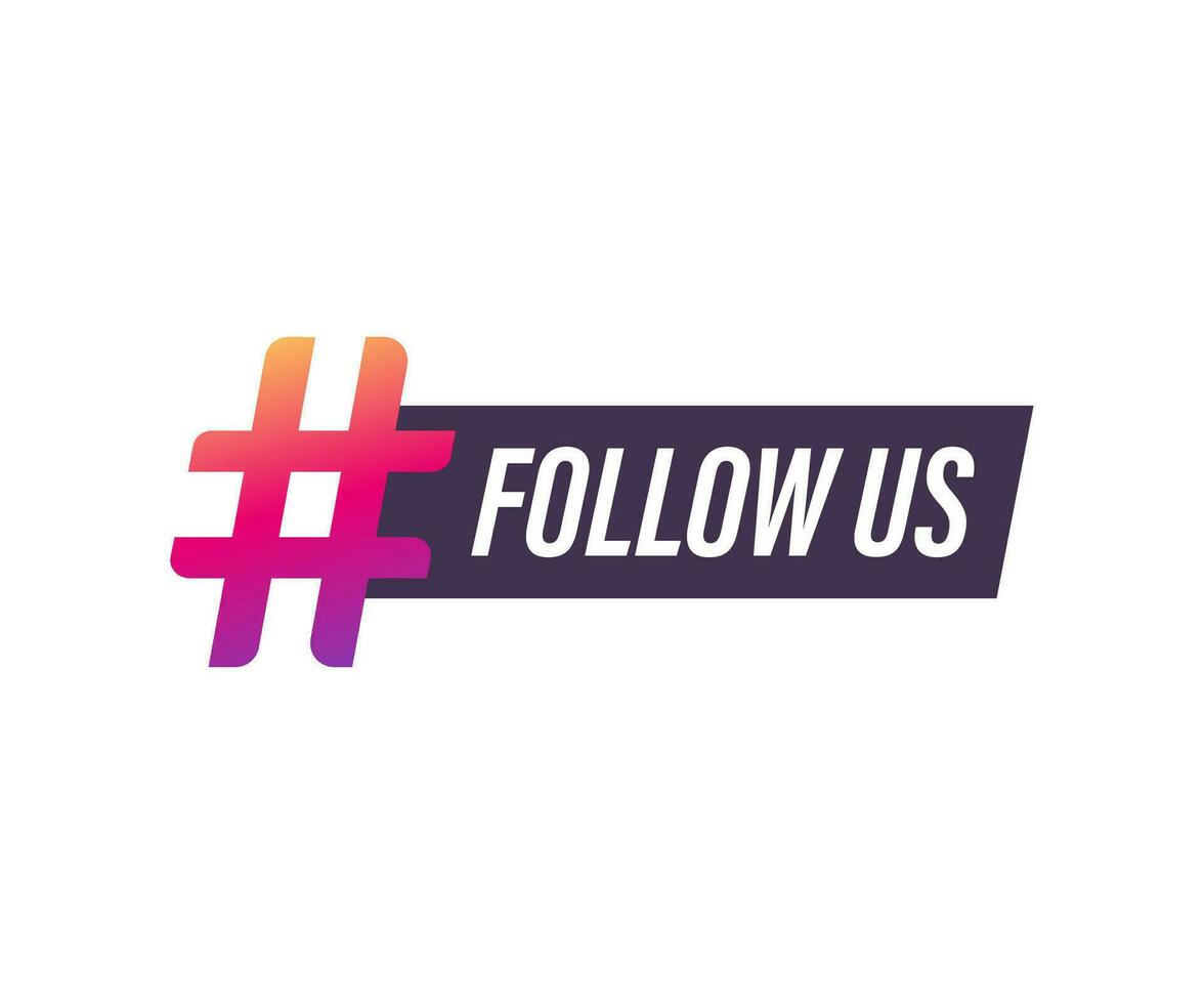Follow us hashtag thursday throwback symbol. Vector stock illustration