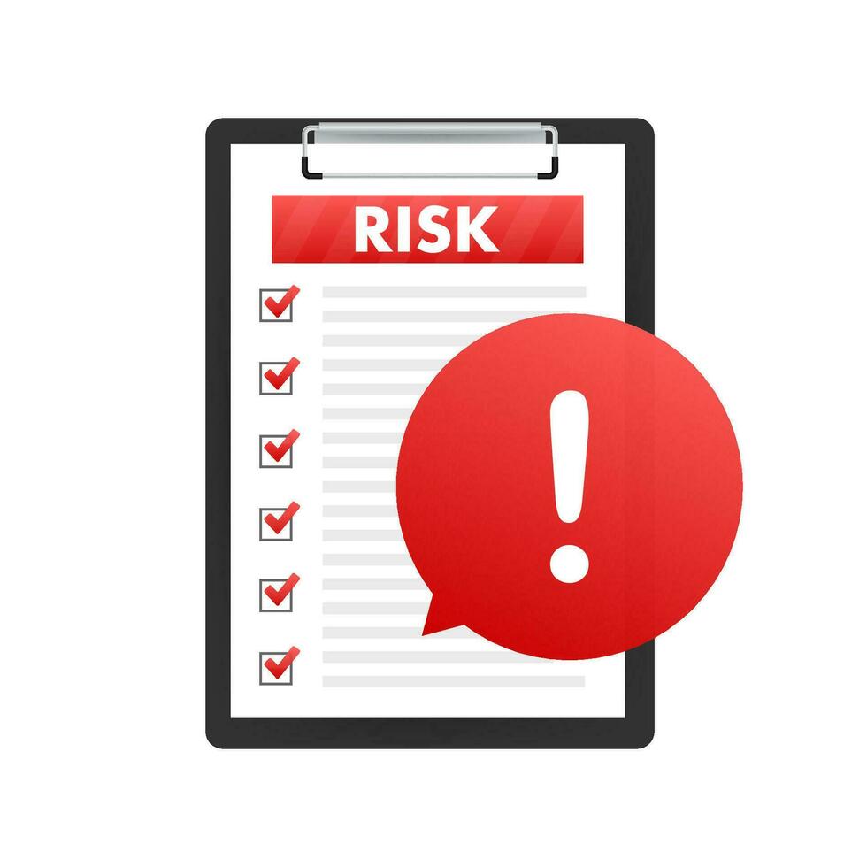 Risk Managment. Financial management concept. Risk level. Vector stock illustration