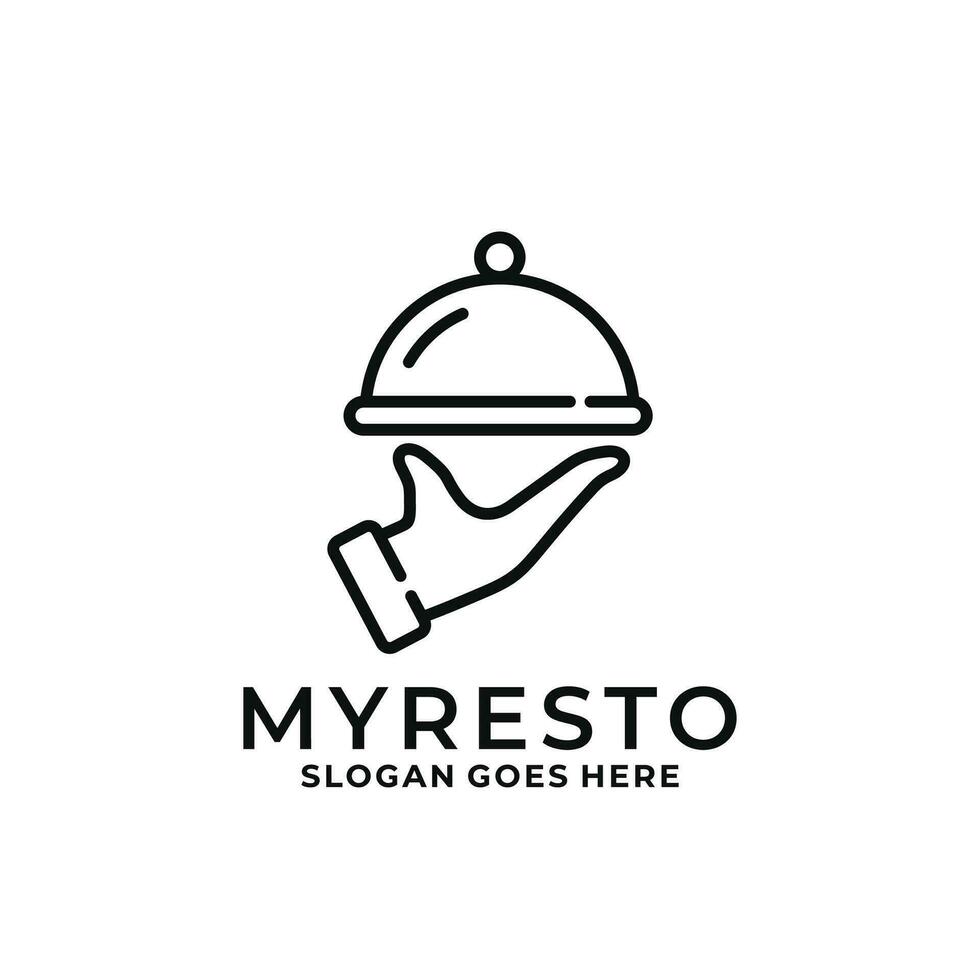 Ilustración de vector de diseño de logotipo de restaurante