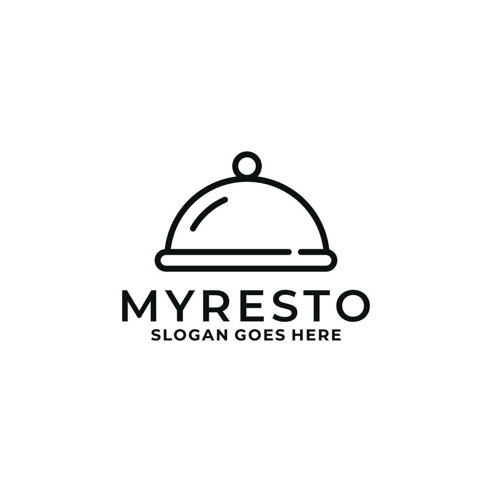Ilustración de vector de diseño de logotipo de restaurante
