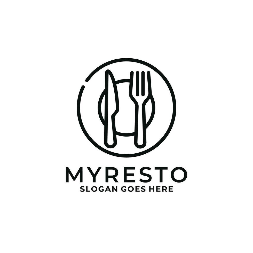 Restaurant logo design vector illustration