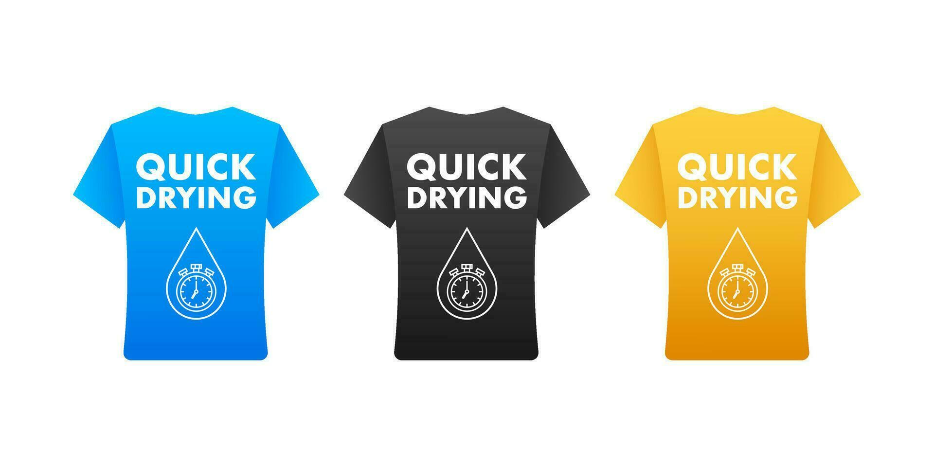 Flat icon with quick drying. Logo symbol. Vector illustration.