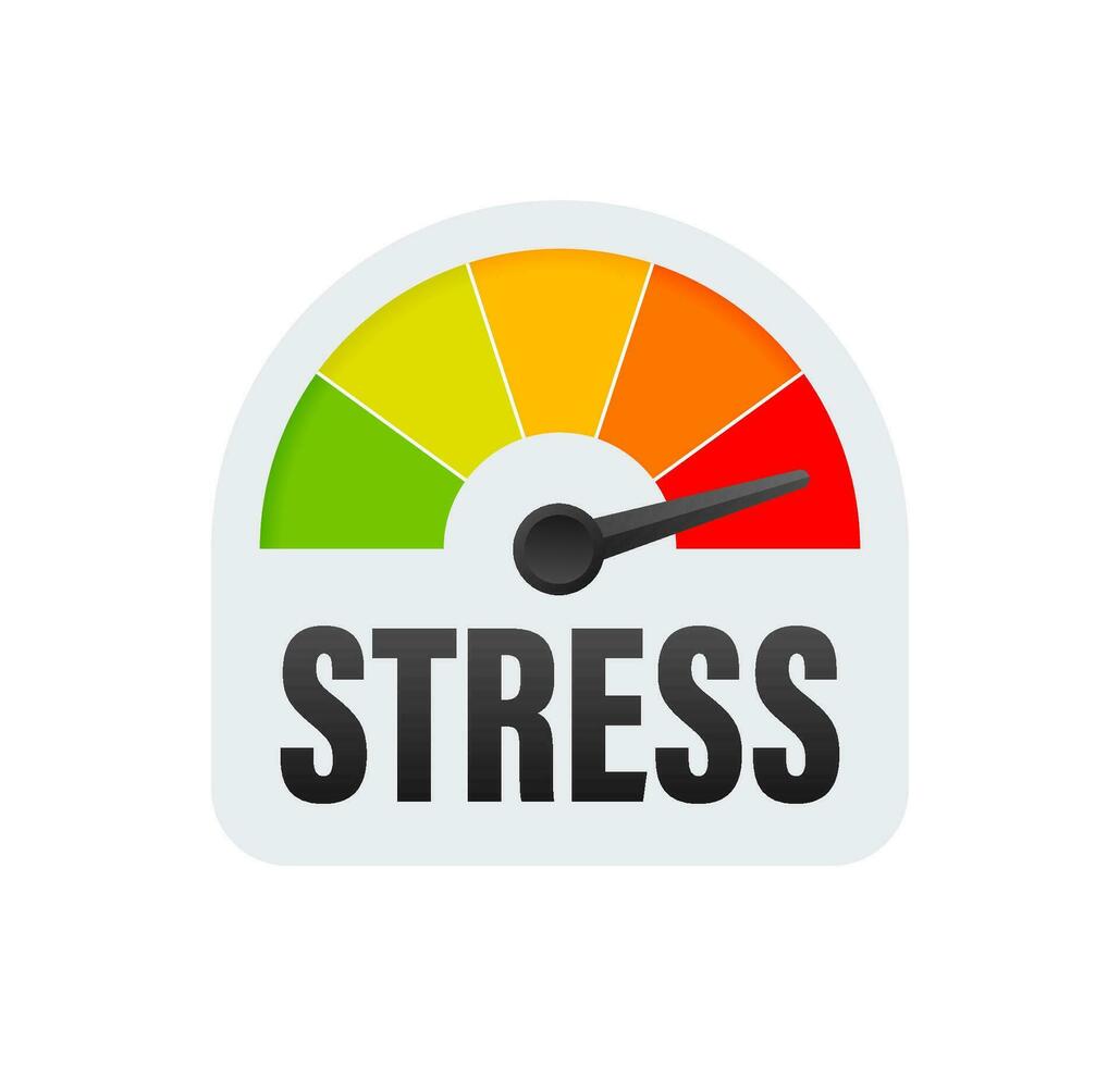 Stress score, great design for any purposes. Vector illustration. Chart graphic. Smile icon