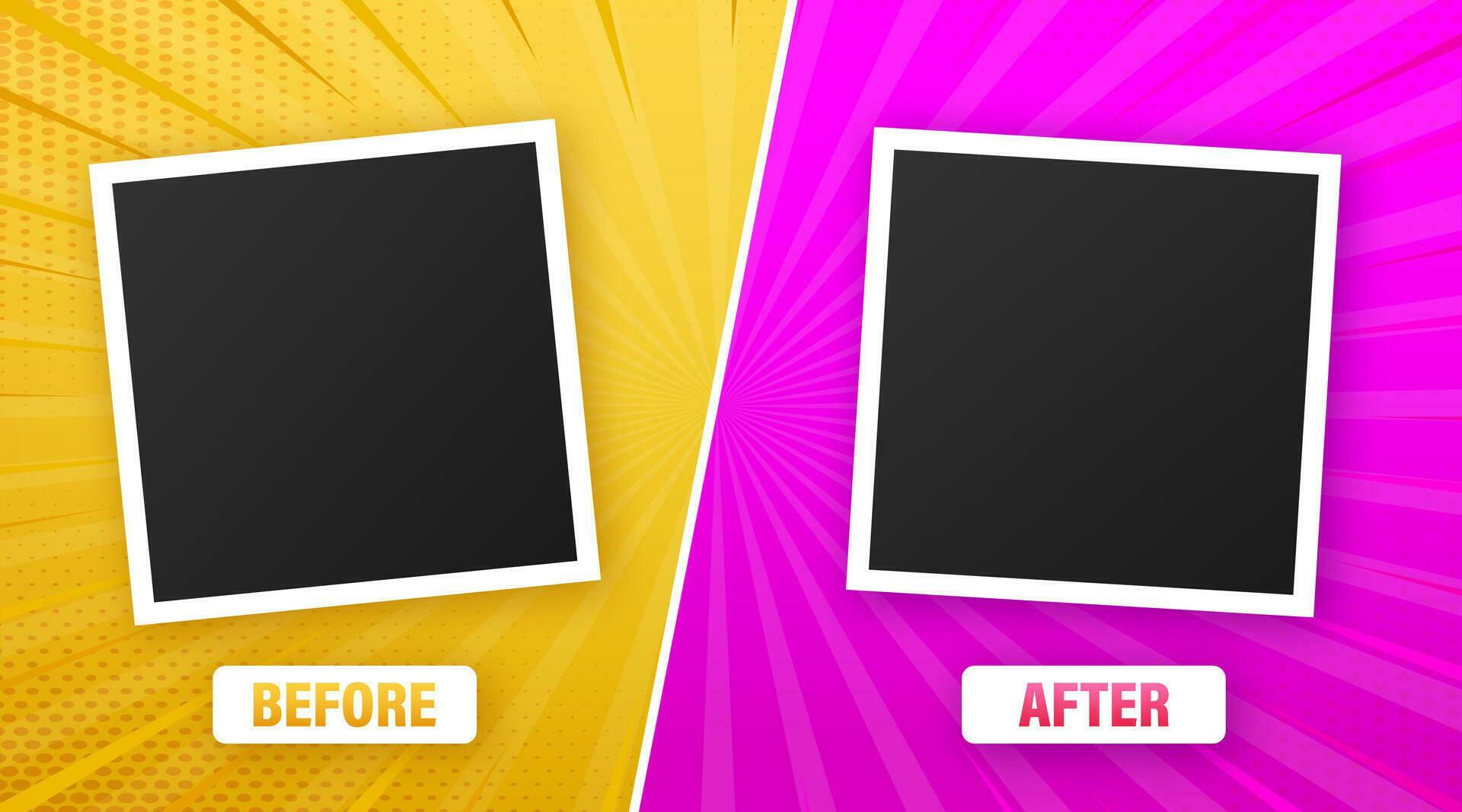 Colorful before and after frames. Vector illustration. Vector template. Design template 29921868