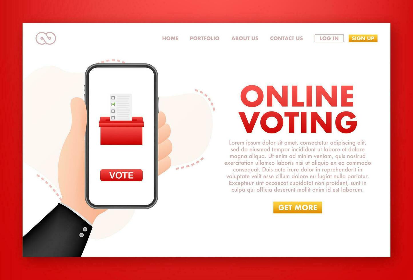 Voting online, e voting, election internet system. Vector illustration