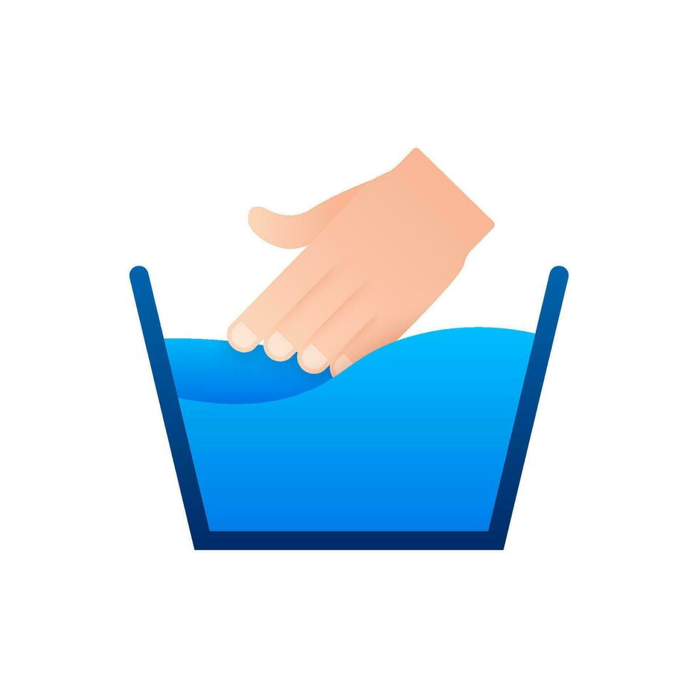 Washing hands. Flat style icon on white background. vector