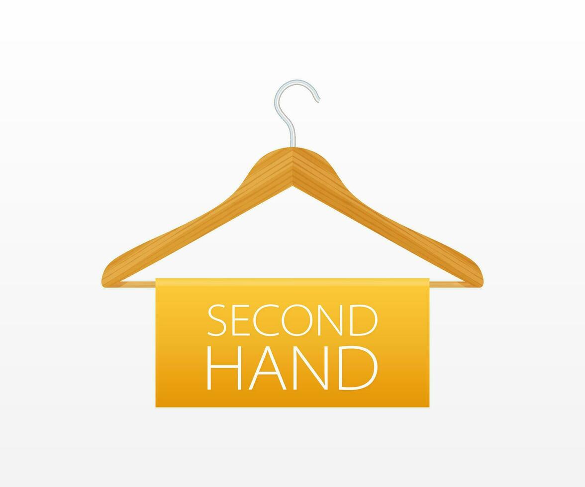 Second hand shop. Template for logo. Vector illustration