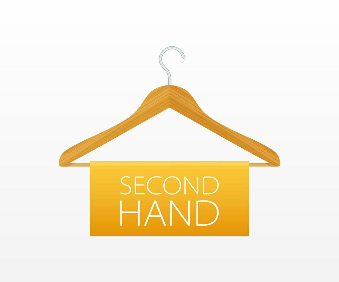 segundo mano tienda. modelo para logo. vector ilustración