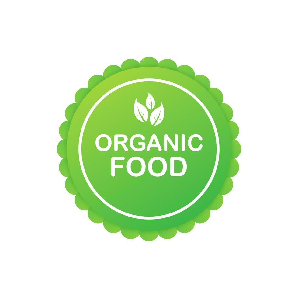 Organic food. Healthy food labels with lettering. Vegan food stickers. Organic food badge. Lettering Natural. Vector illustration.