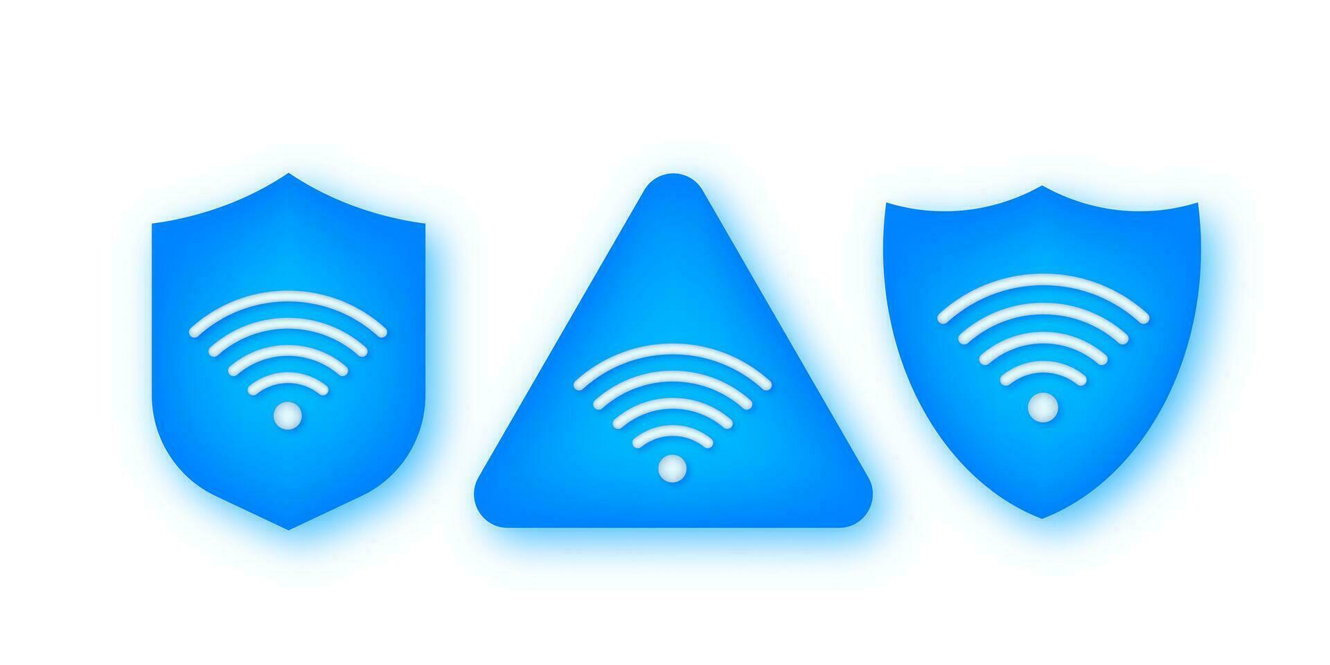 Private network icon. Security wifi internet and Private network. Virtual private network. Vector stock illustration
