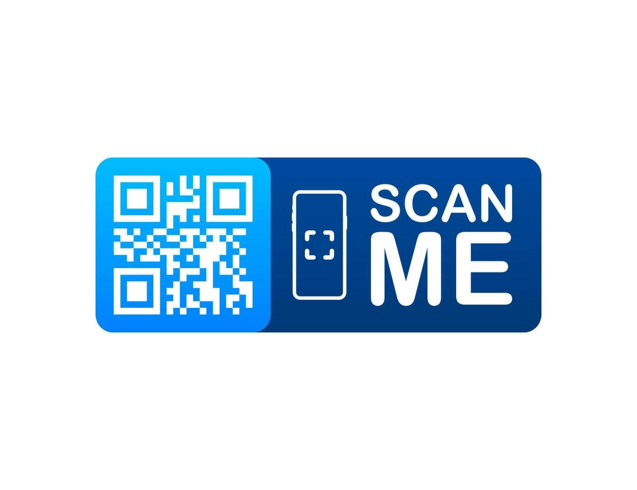 QR code for smartphone. Inscription scan me with smartphone icon. Qr code for payment. Vector illustration.