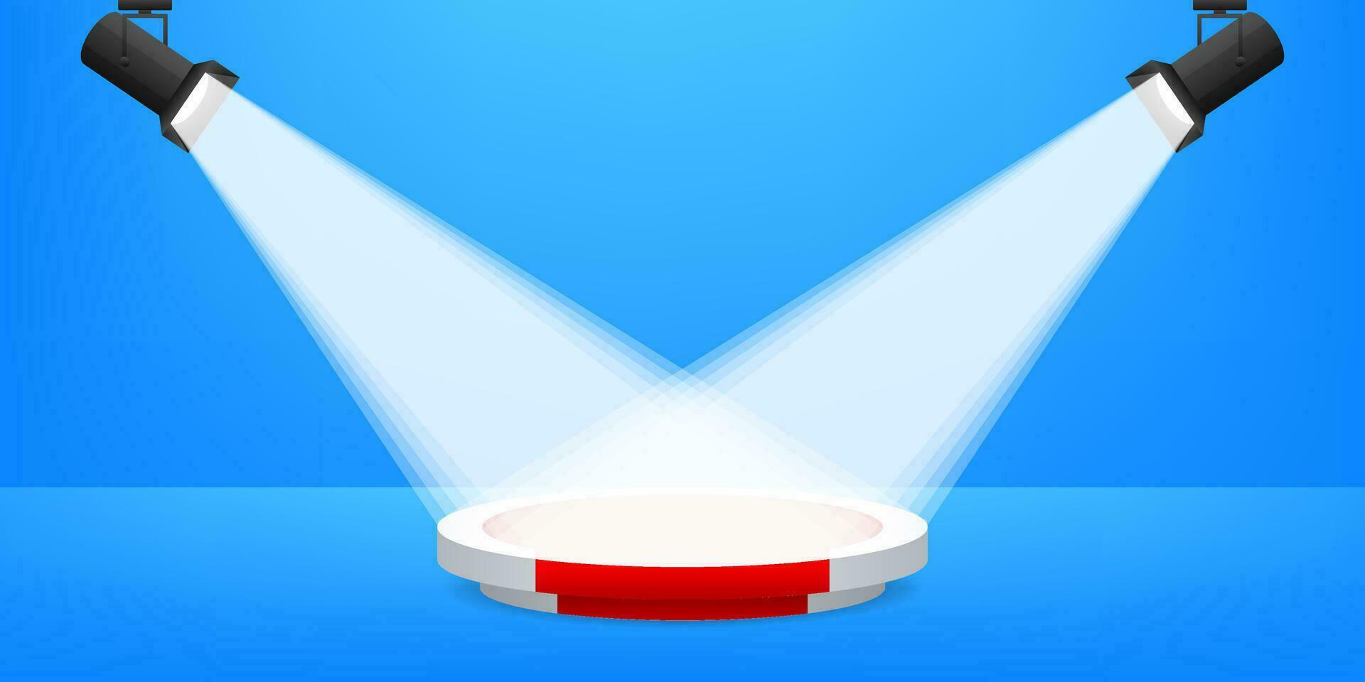 Abstract mockup with blue projecton white background for banner design. Abstract blue light effect background. vector