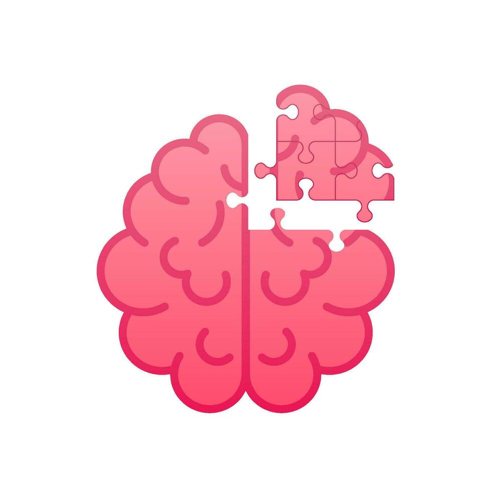 Human brain icon. Thinking process, brainstorming, good idea, brain activity. Vector stock illustration