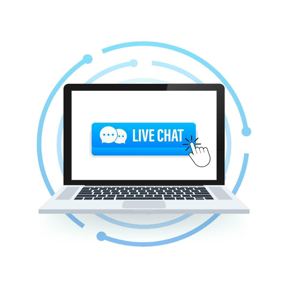 live chat speech bubbles concept. Vector stock illustration
