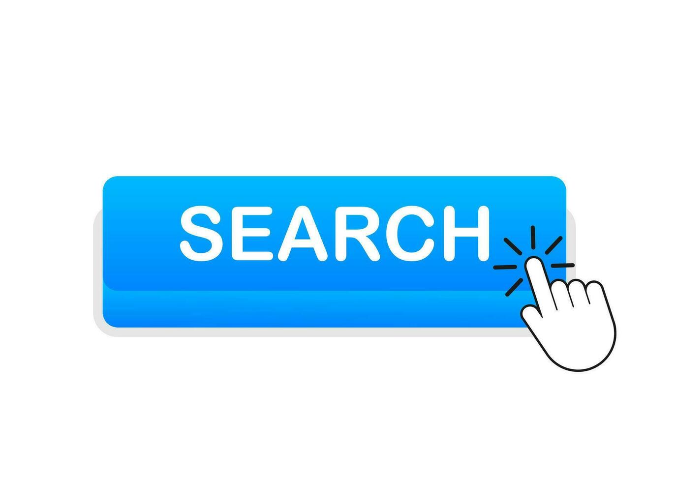 Search. Web banner. Arrow, cursor icon. Arrow vector icon. Hand click Vector stock illustration