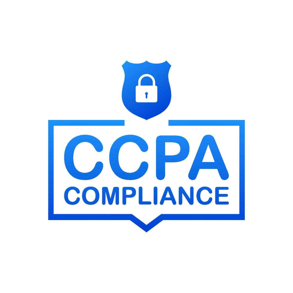 Ccpa, great design for any purposes. Security vector icon. Website information. Internet security. Data protection