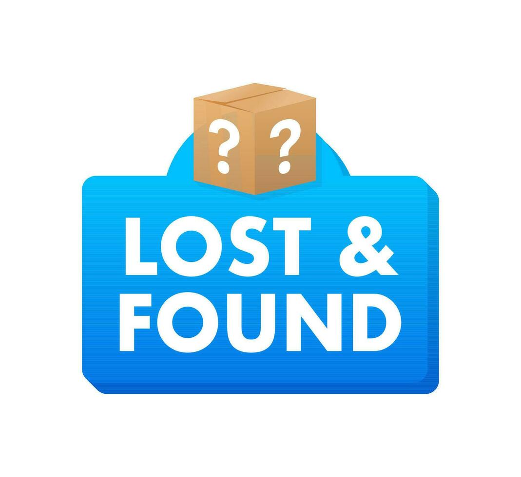 Lost And Found speech bubble. Speech bubble. Vector illustration