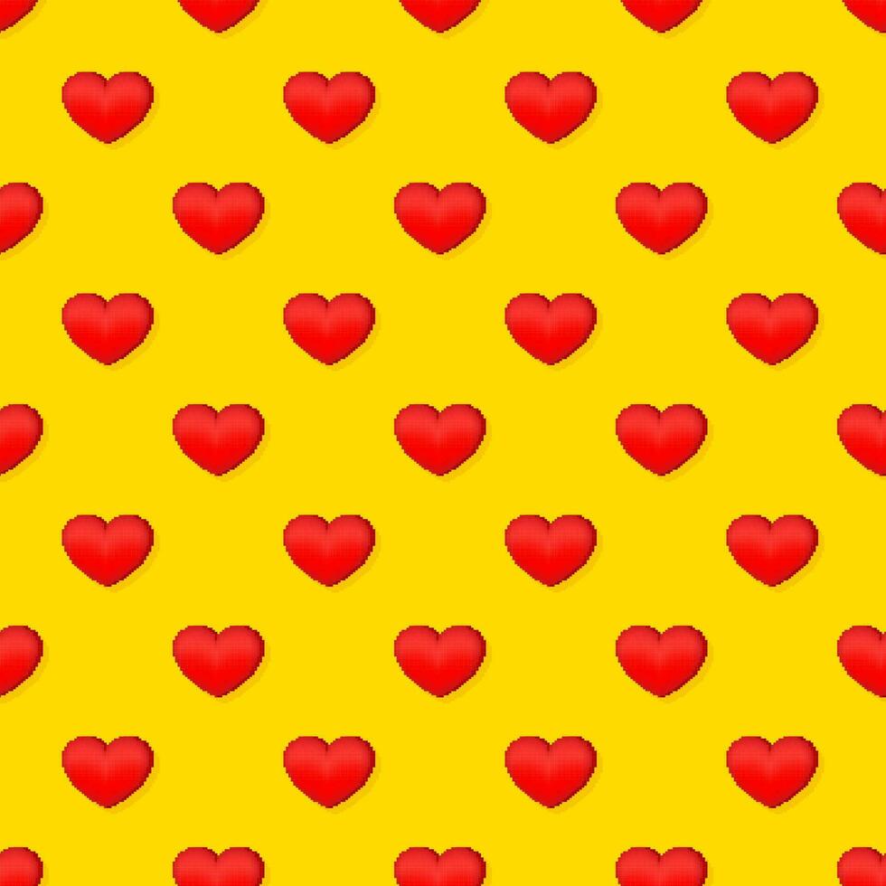 Pixelated red heart icon on light background. Pixel game life bar symbol.  Cute st valentine's day heart, game element. Outline flat and colored  style. Vector illustration. 29606635 Vector Art at Vecteezy