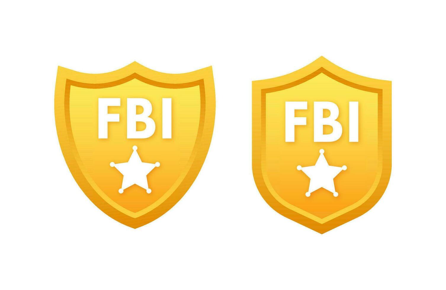 Fbi badge. FBI agent id. Policeman badge. Vector stock illustration