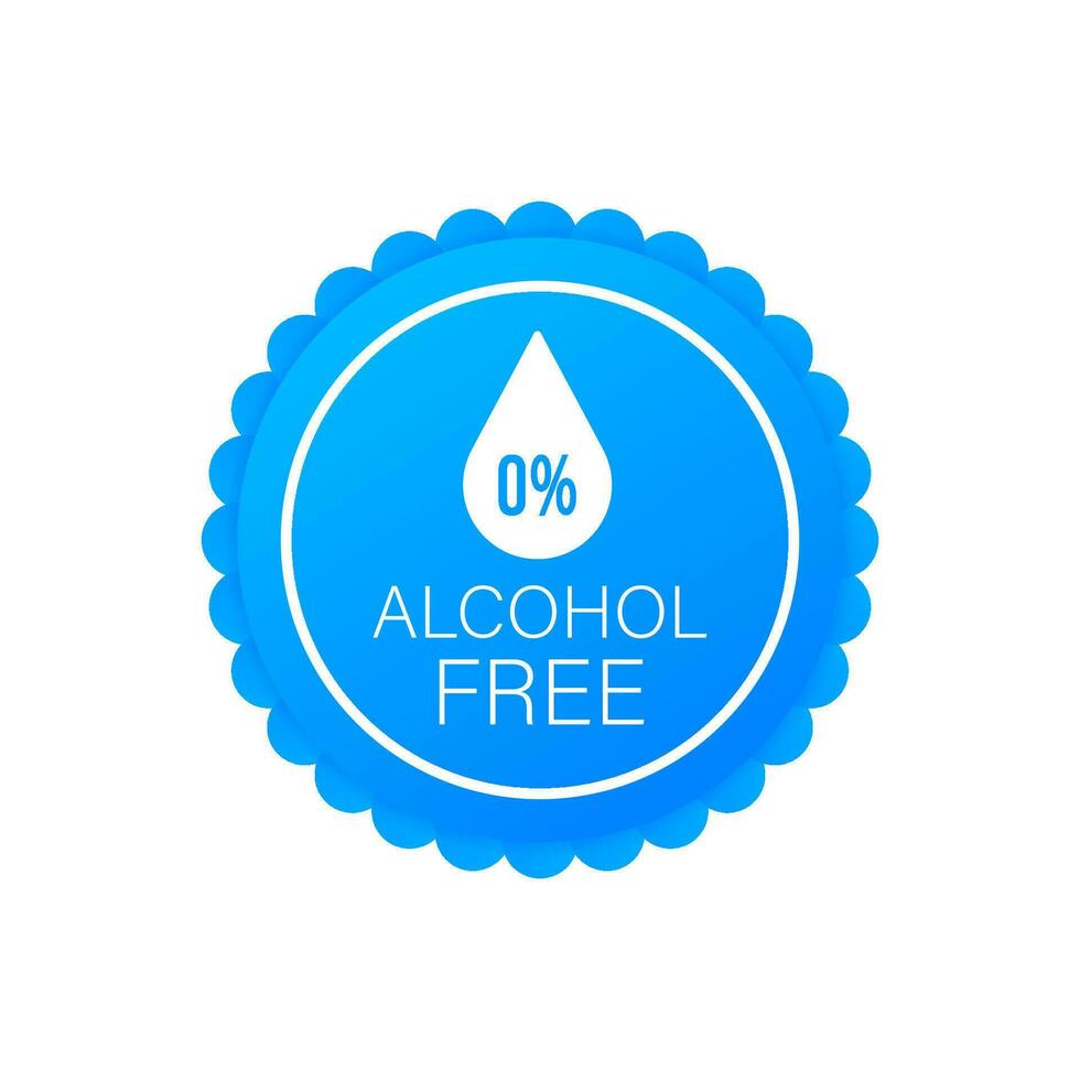 alcohol gratis icono símbolo en blanco antecedentes vector