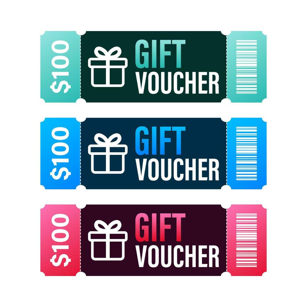 Promo code. Vector Gift Voucher with Coupon Code. Premium eGift Card Background for E commerce, Online Shopping. Marketing. Vector stock illustration