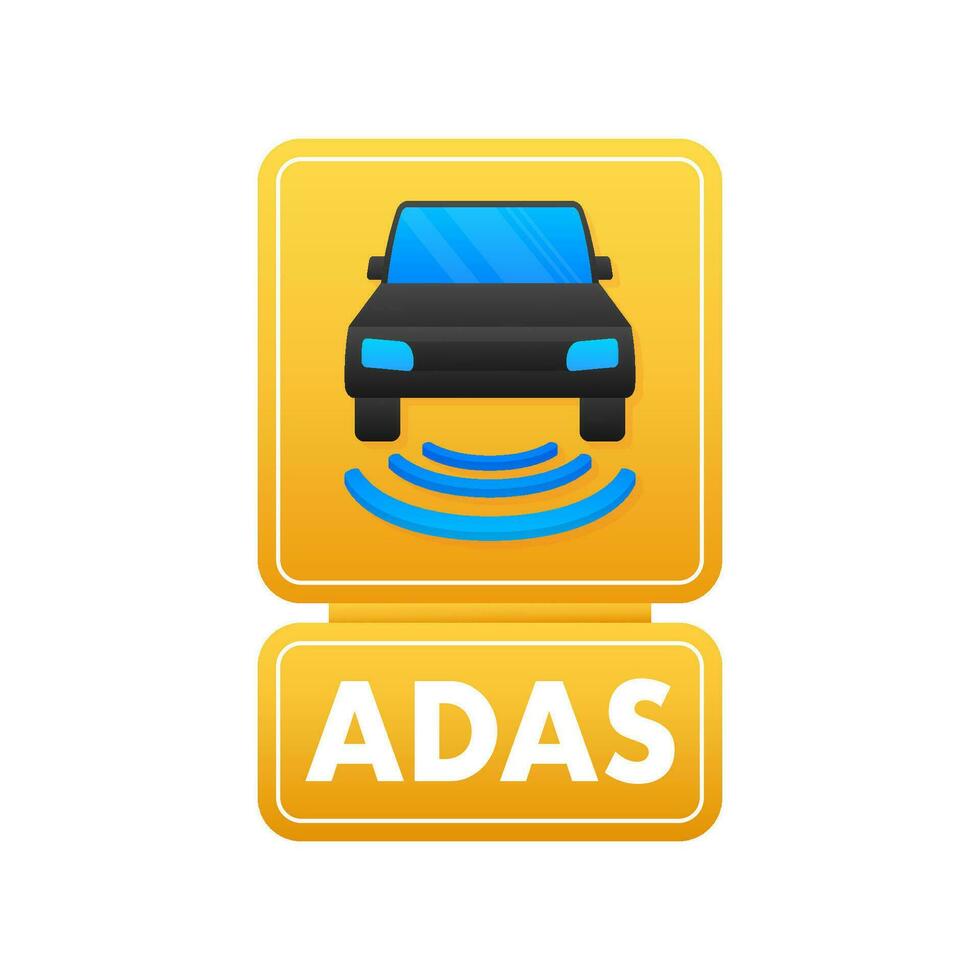 Banner vector. Creative ADAS Advanced driver assistance systems Icon. Vector sign. Digital currency concept. Bitcoin currency.