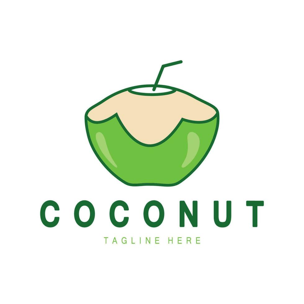 coconut logo design template illustration vector