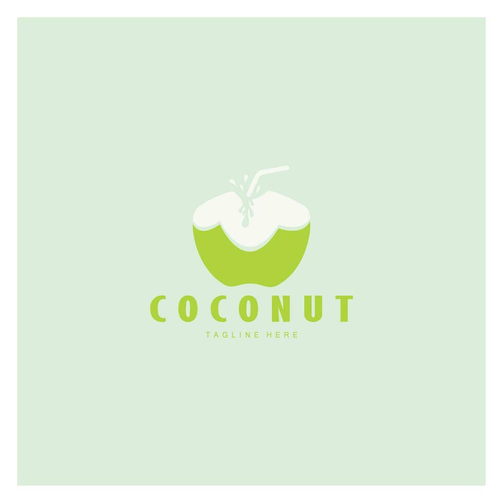 coconut logo design template illustration vector