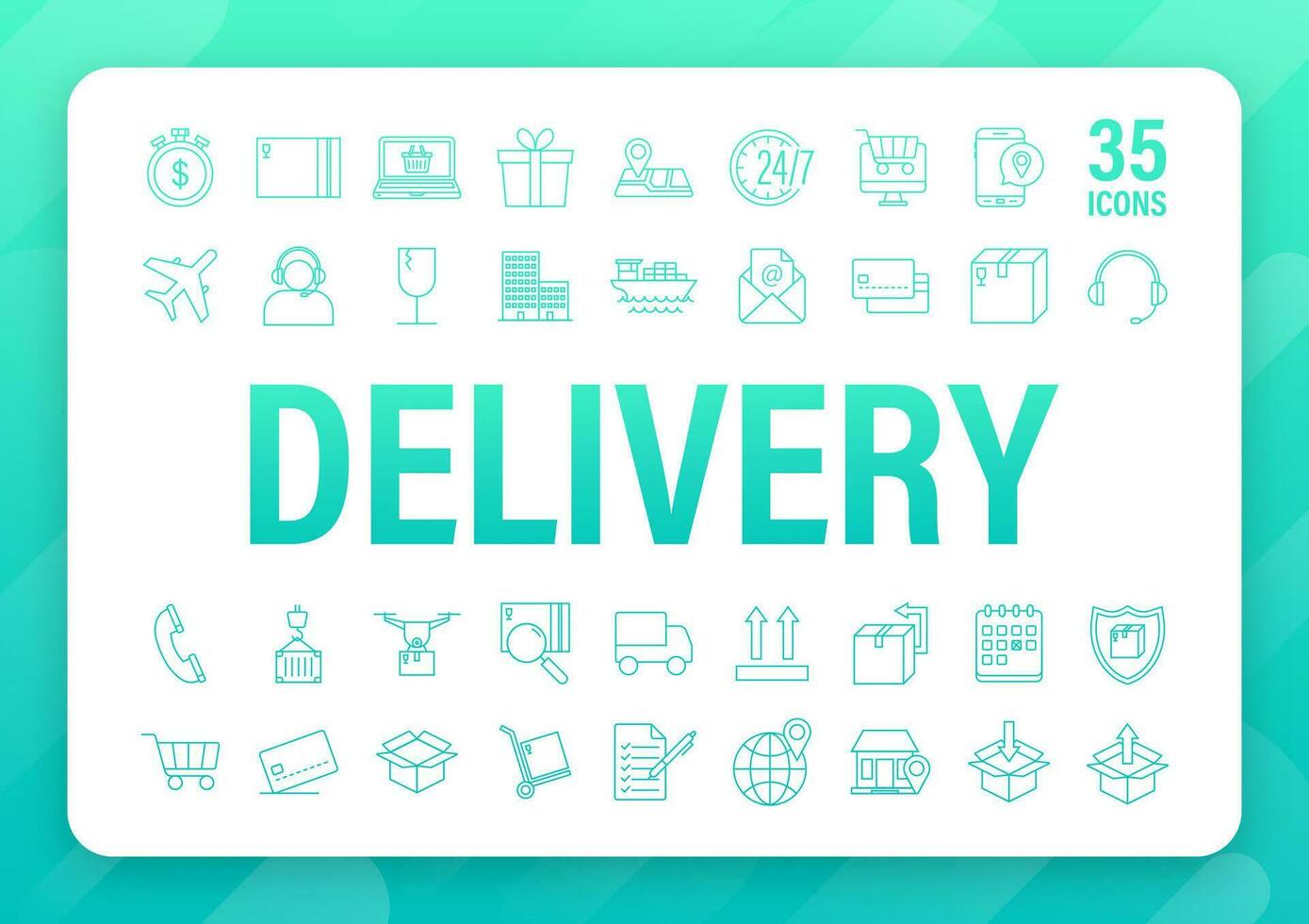 Set with delivery icon. Delivery service. Fast courier. Truck icon set. Vector stock illustration