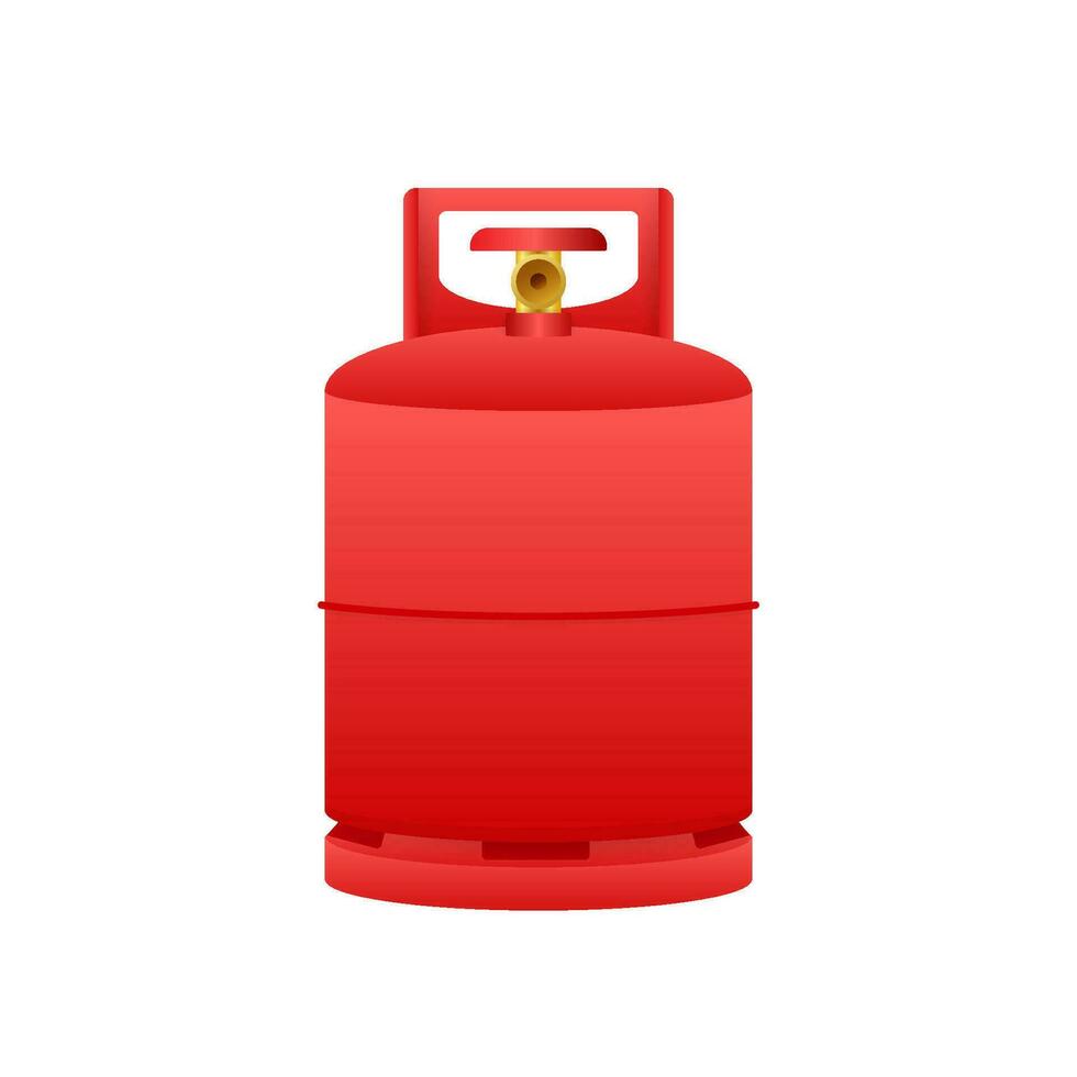 Gas cylinder tank. Lpg propane bottle icon container. Oxygen gas. Vector stock illustration