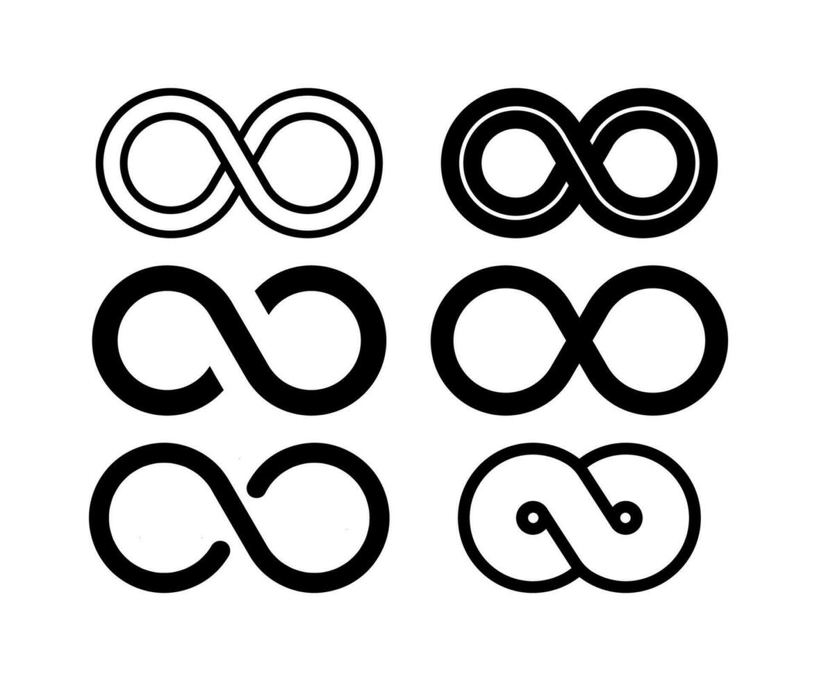 letter P infinity endless logo deign template number eight