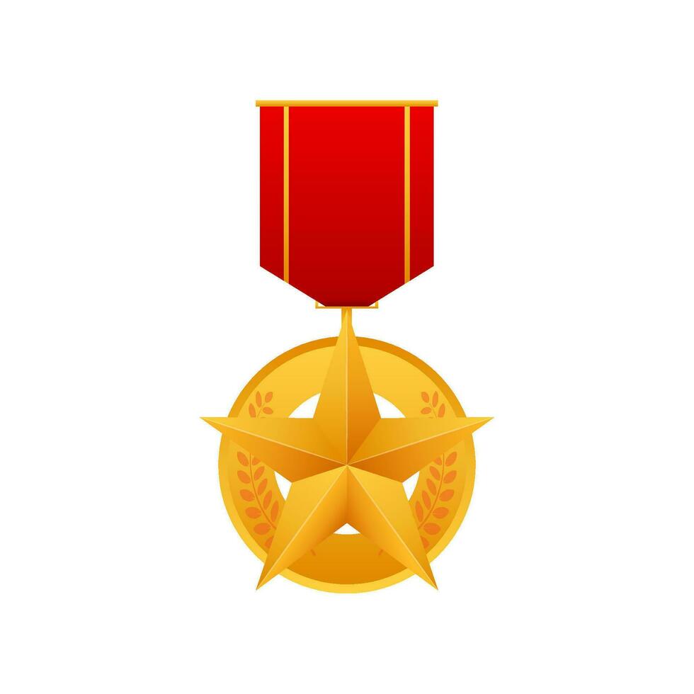héroe de el Soviético Unión oro estrella otorgar. ilustración en blanco antecedentes. vector valores ilustración