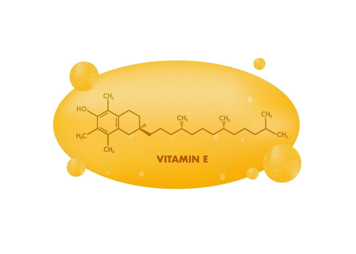 Molecule tocopherol. Vitamin E. Icon for medical design vector
