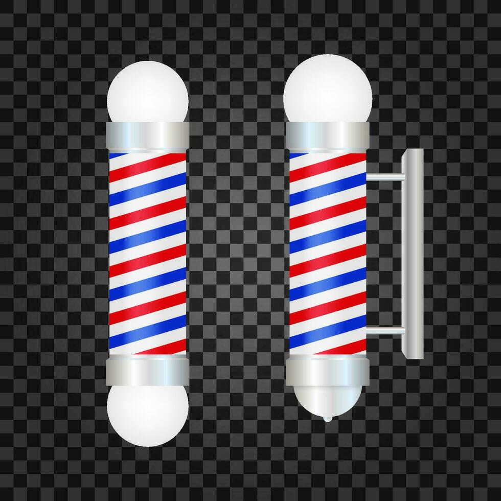 Classic Barber shop Pole. Vector illustration