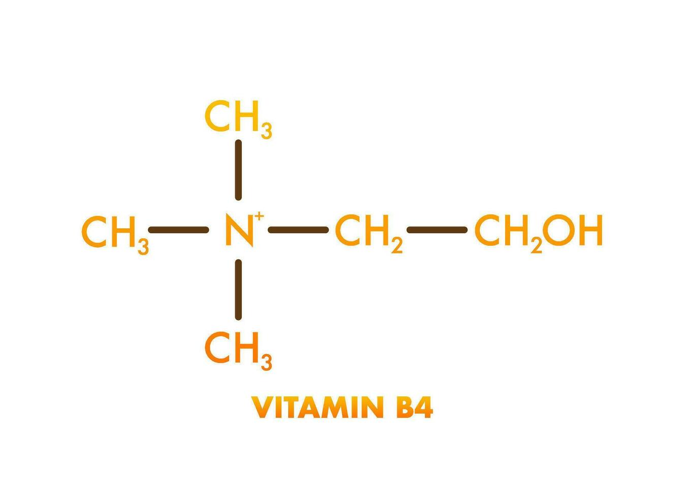 Vitamin b4. Vitamin B4 Icon structure. Vector illustration.