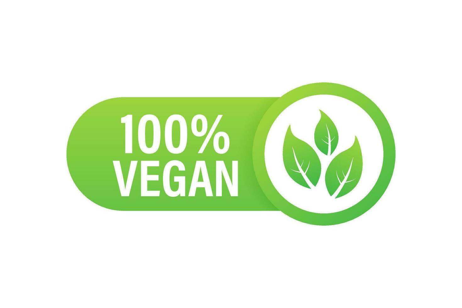 99 vegan icon design. Green vegan friendly symbol. Vector stock illustration