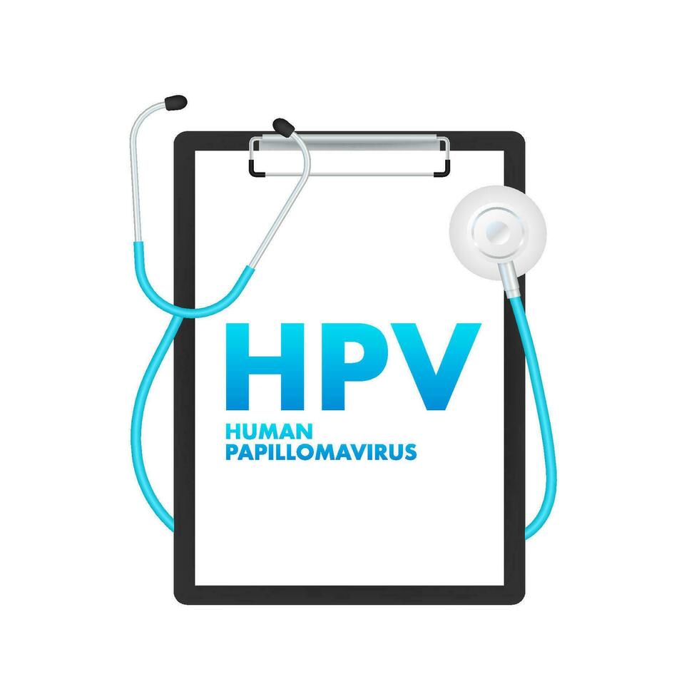 Cartoon illustration with human papillomavirus. Human papillomavirus. Vector illustration.