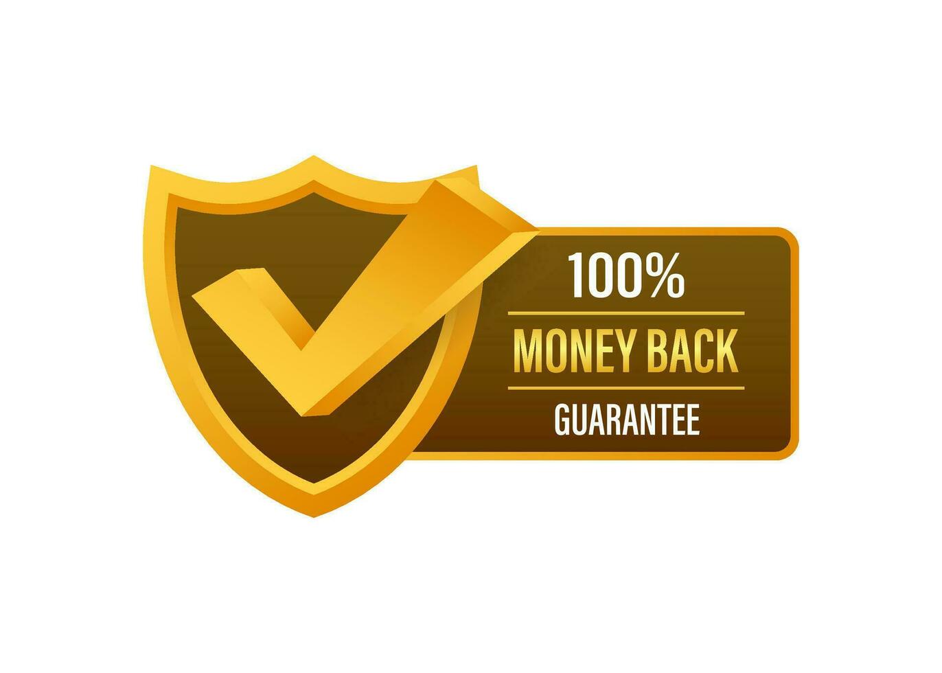 Money back guarantee. Ribbon banner. Sale tag. Sale banner badge. Vector stock illustration