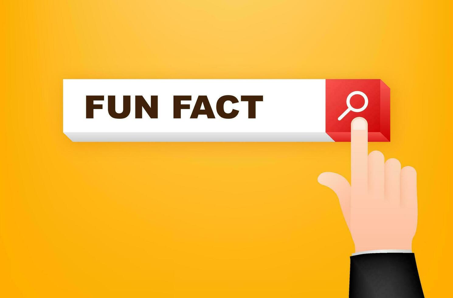 Search line label with fun fact. Megaphone banner. vector