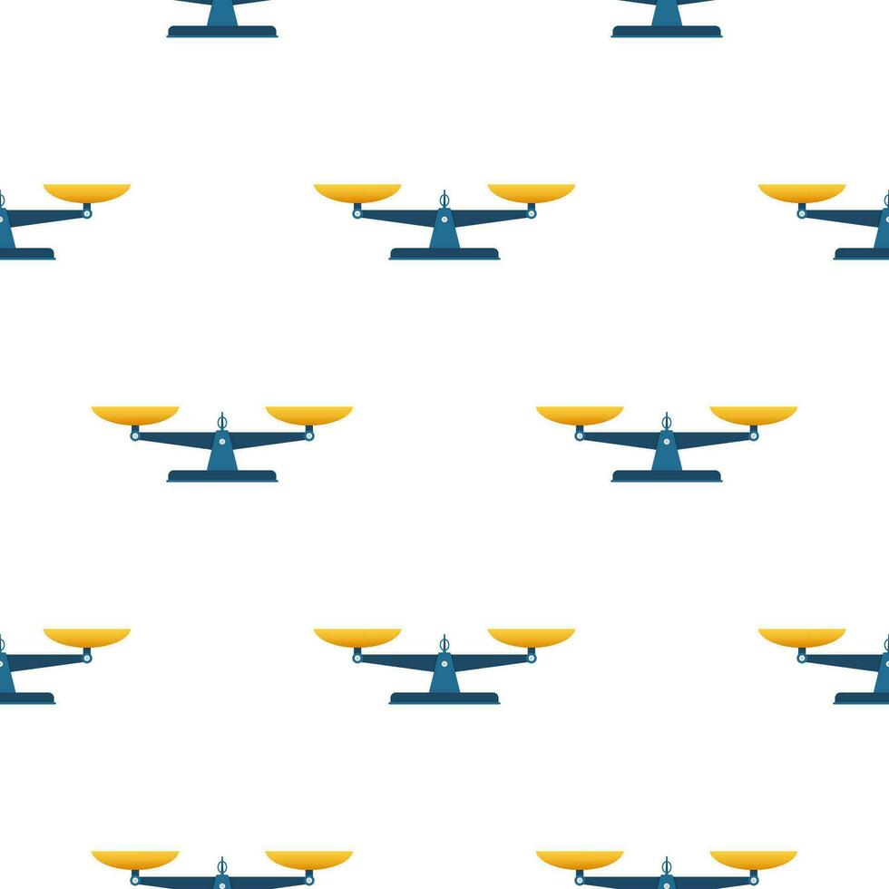 Scales icon pattern. Libra isolated on white background. Vector stock illustration