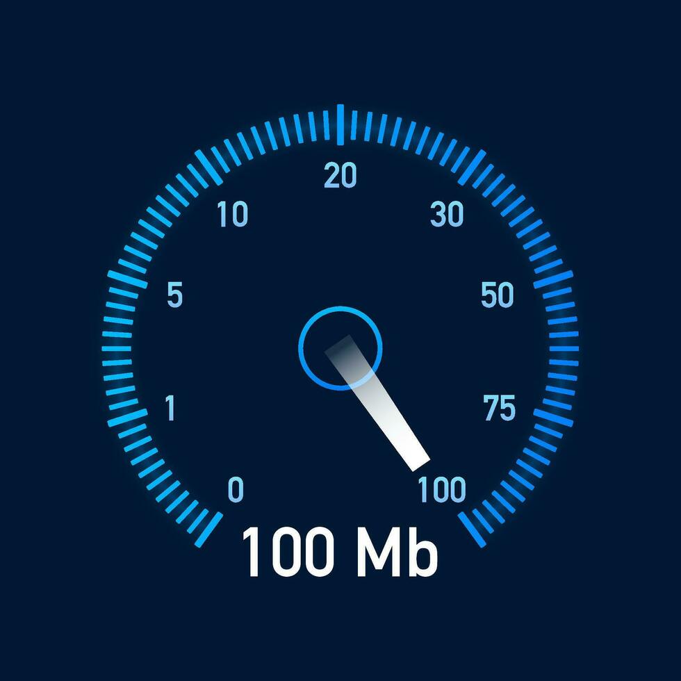 Set Speed test. Speedometer Internet Speed. Website speed loading time. Vector illustration