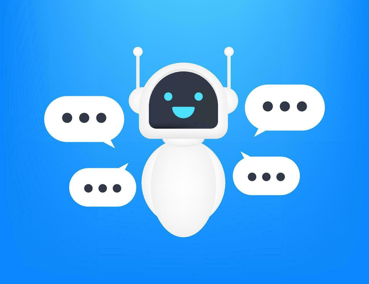 Robot icon. Bot sign design. Chatbot symbol concept. Voice support service bot. Online support bot. Vector illustration