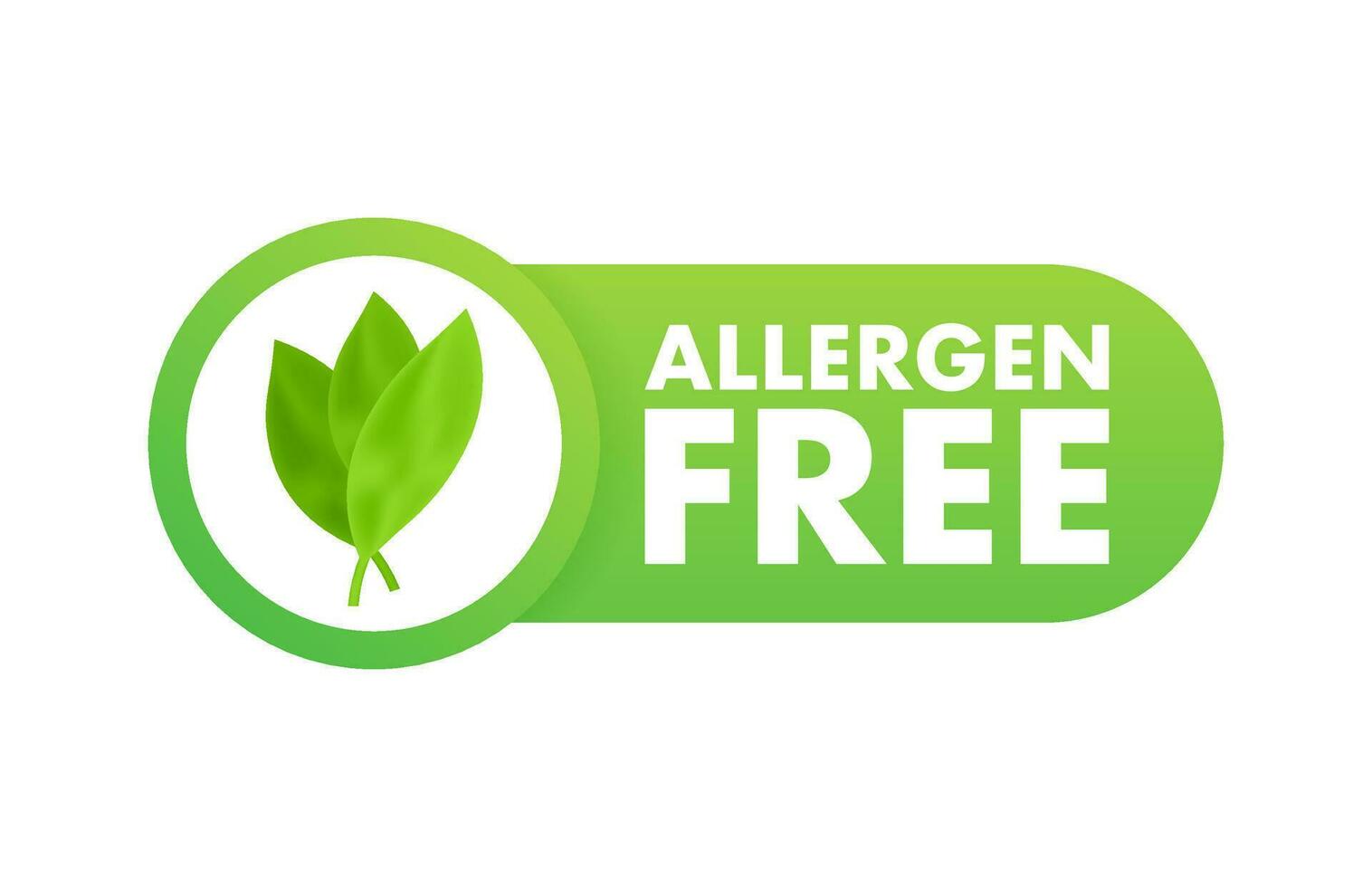 Allergen free stamp. allergen free round ribbon label. Vector stock illustration
