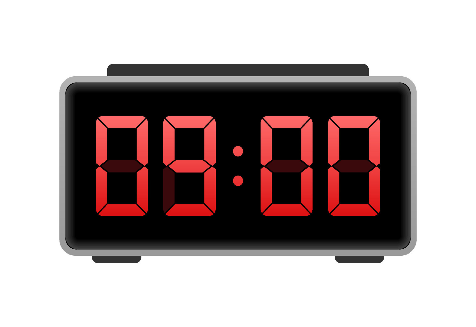 Digital clock number set. Time icon. Design element. Vector stock