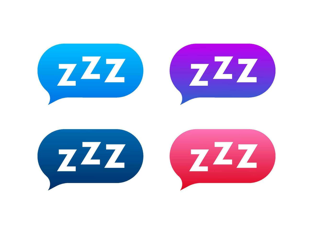 Zzz sign in flat style. Bedtime concept. Flat illustration. vector