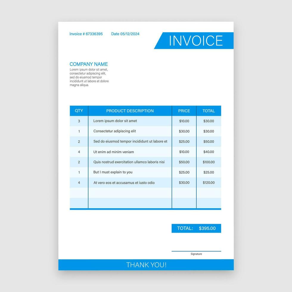 Business card with invoice. Customer service concept. Online payment. Tax payment. invoice template. Vector stock illustration