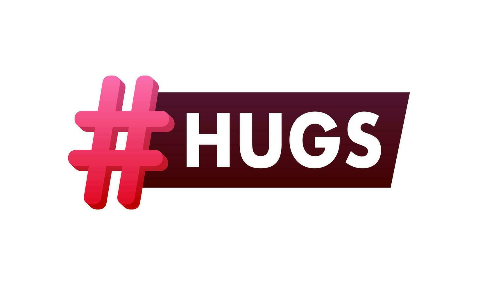 Hugging hands. Hugs hashtag. Vector stock illustration
