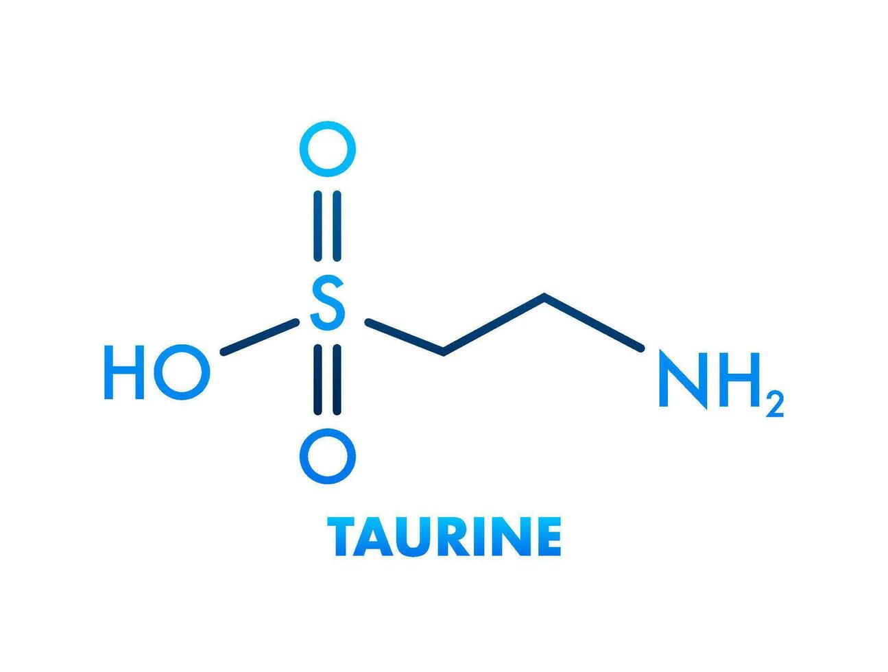 Icon with taurine formula. Vector icon. Taurine formula