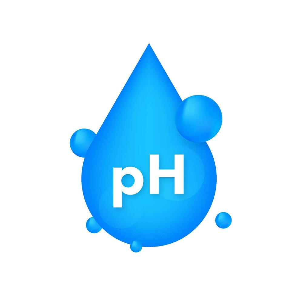 pH neutral balance badge, label. Neutral Ph Drop. Vector stock illustration